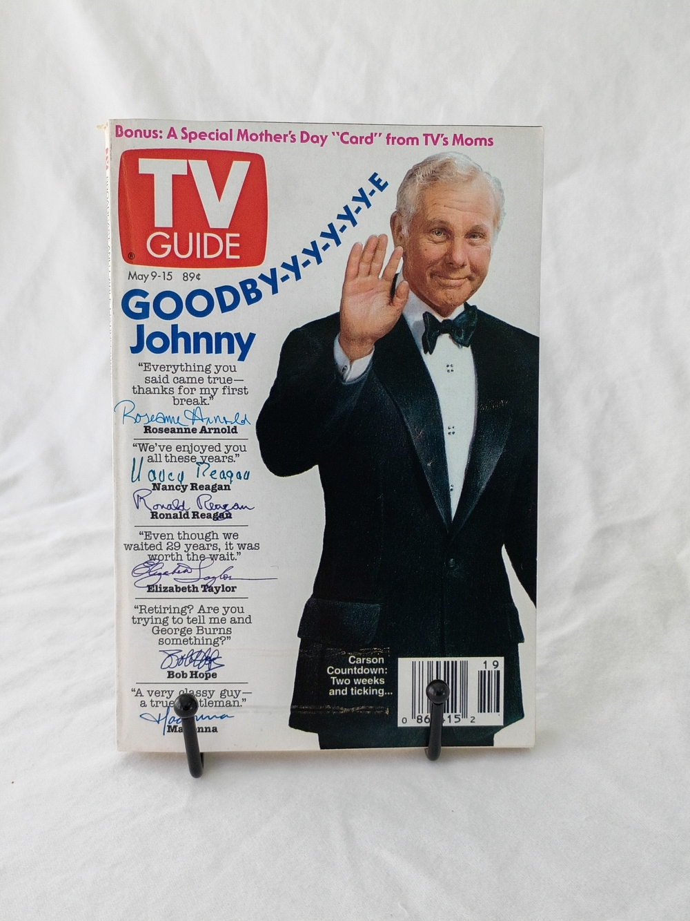 Vintage TV Guide Goodbyyyyyye Johnny May 9-15 1992 Washington-Baltimore Edition